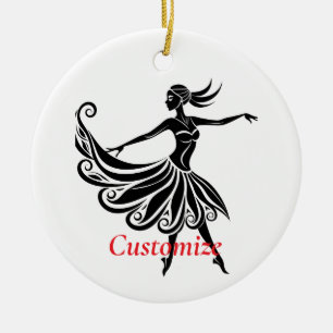 afrikanische Tänzer Silhouette Kunst Thunder_Thund Keramik Ornament