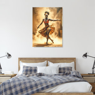 Afrikanische Tänzerin Leinwand Art