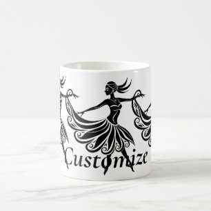 Afrikanische Tänzerin Silhouette Art Thunder_Thund Kaffeetasse
