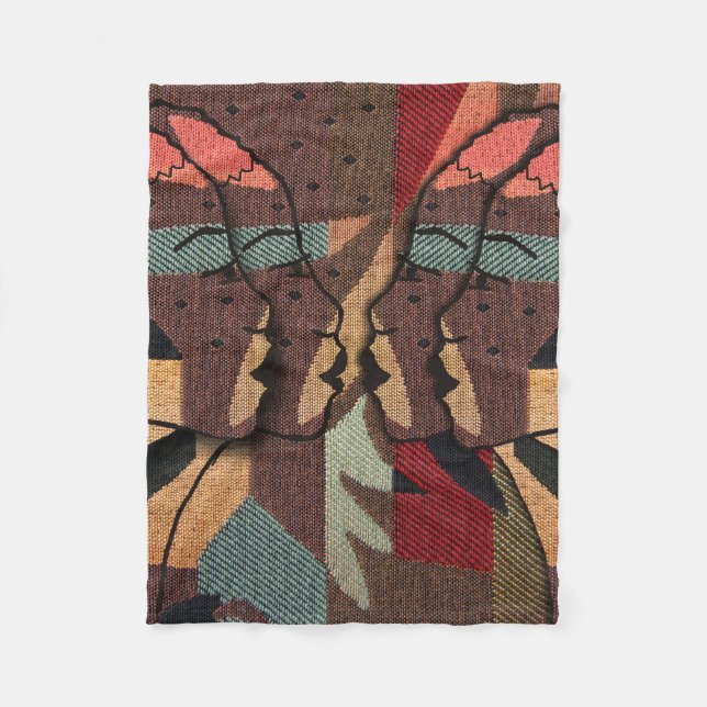 afrikanische Tapestry Fleecedecke (Vorderseite)