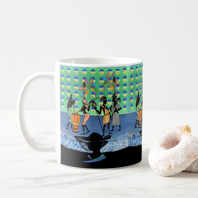 Afrikanische Tasse der Frauen (Mit Donut)