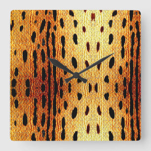 Afrikanische Tierausgabe  Quadratische Wanduhr