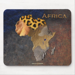 Afrikanische Tierbeschaffenheits-Karte von Mousepad