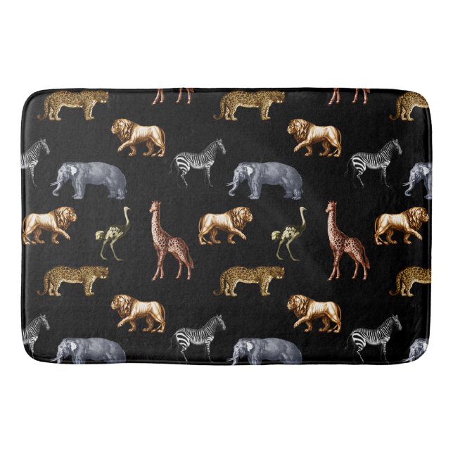 Afrikanische Tiere Badematte (Vorderseite)