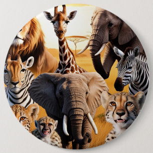 Afrikanische Tiere Button