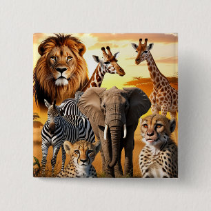Afrikanische Tiere Button