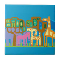 Afrikanische Tiere der ethnischen Kunst