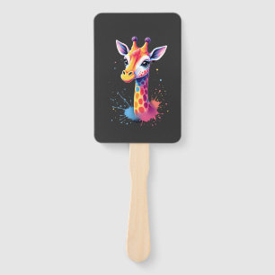 Afrikanische Tierkunst Die bunte Giraffe für lusti Fächer