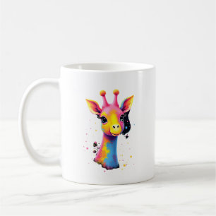Afrikanische Tierkunst Die bunte Giraffe für lusti Kaffeetasse