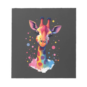 Afrikanische Tierkunst Die bunte Giraffe für lusti Notizblock