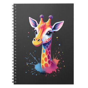 Afrikanische Tierkunst Die bunte Giraffe für lusti Notizblock