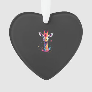 Afrikanische Tierkunst Die bunte Giraffe für lusti Ornament