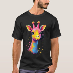 Afrikanische Tierkunst Die bunte Giraffe für lusti T-Shirt