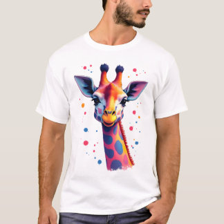 Afrikanische Tierkunst Die bunte Giraffe für lusti T-Shirt