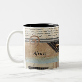 afrikanische Tiersammlung Zweifarbige Tasse