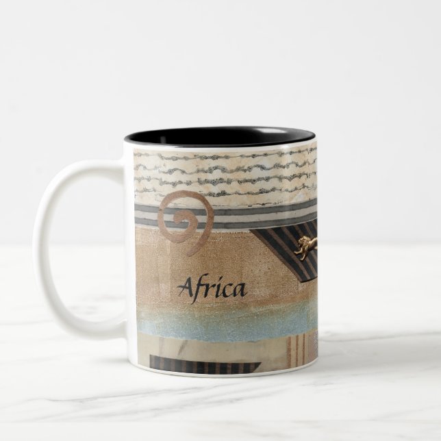 afrikanische Tiersammlung Zweifarbige Tasse (Links)