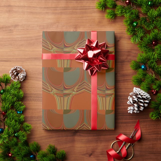 Afrikanische Traditionelle Erde Zeitgenössische Ku Geschenkpapier (Feiertagsgeschenk)
