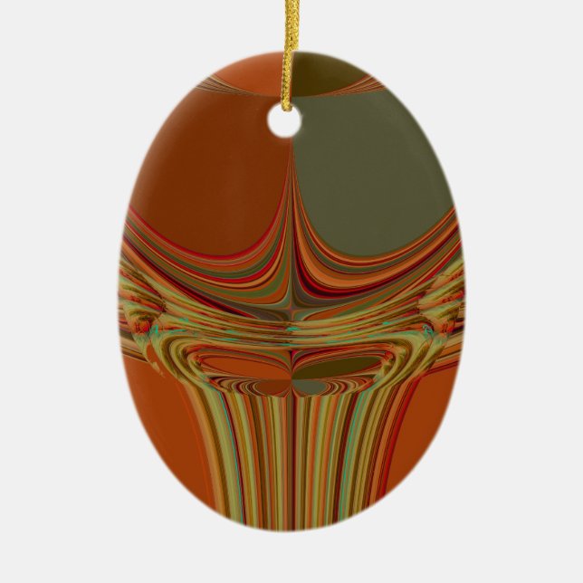 Afrikanische Traditionelle Erde Zeitgenössische Ku Keramik Ornament (Vorne)