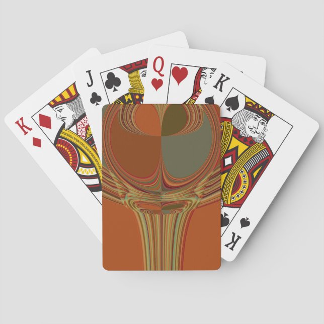 Afrikanische Traditionelle Erde Zeitgenössische Ku Spielkarten (Rückseite)