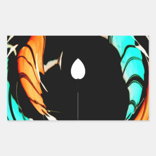 Afrikanische Traditionelle Musterkunst Rechteckiger Aufkleber