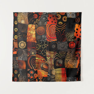 afrikanische Tribal-Muster Art Tapestry Wandteppich