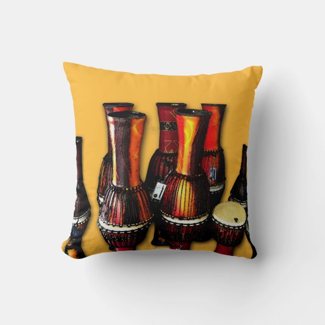 Afrikanische Trommeln Kissen (Vorderseite)