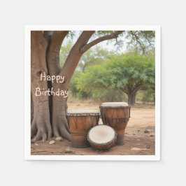 Afrikanische Trommeln Serviette