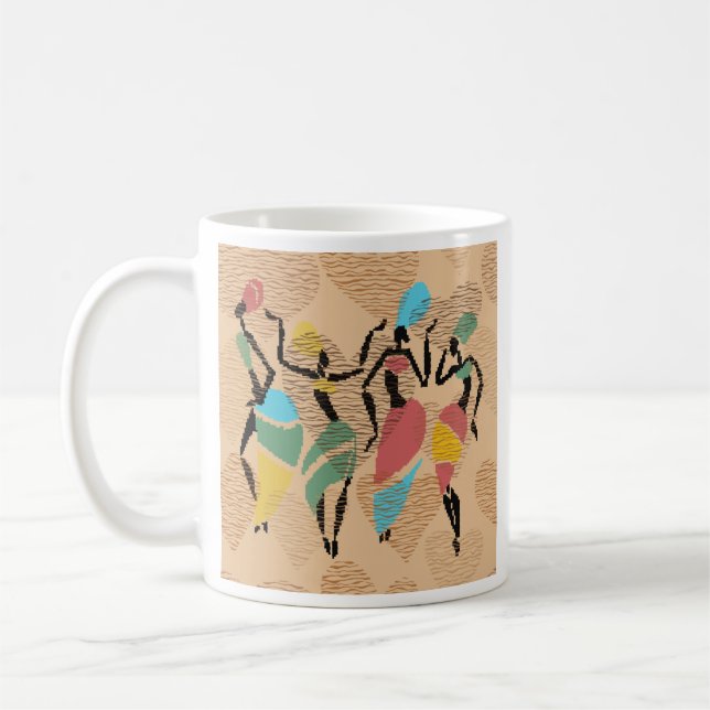 afrikanische Valentine tanzen, afrikanische Damen- Kaffeetasse (Links)
