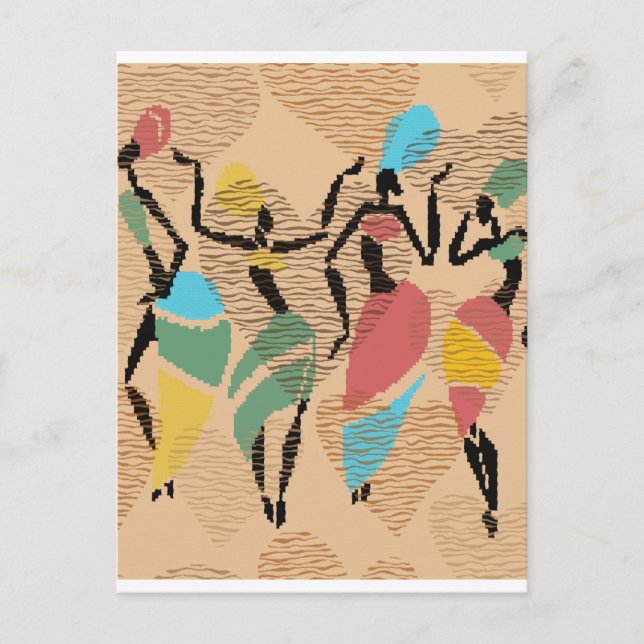 afrikanische Valentine tanzen, afrikanische Damen- Postkarte (Vorderseite)