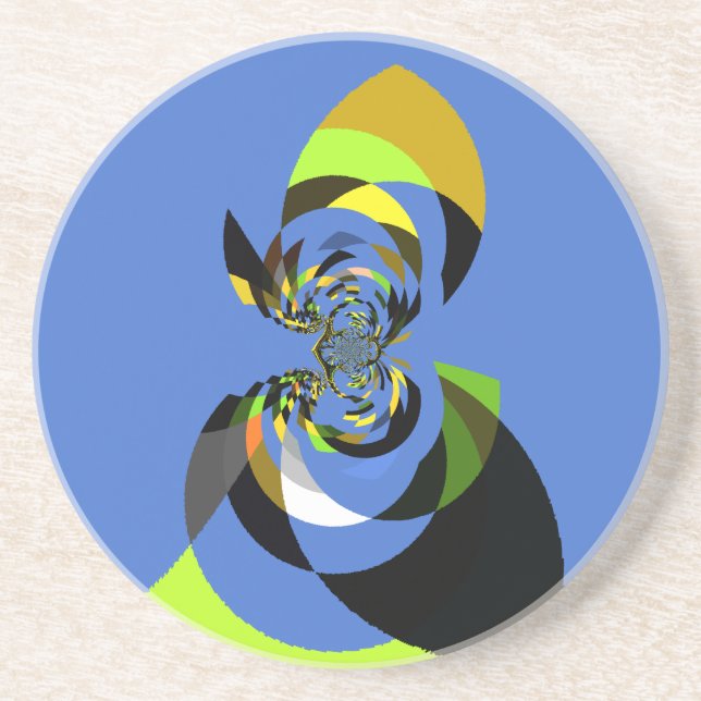 afrikanische Vector Design Art Print Sandstein Untersetzer (Vorne)