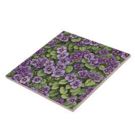 afrikanische Violet-Blume Fliese