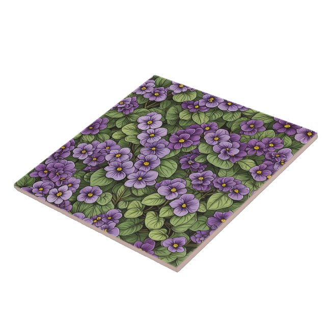 afrikanische Violet-Blume Fliese (Seite)