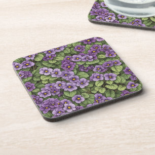 afrikanische Violet-Blume Getränkeuntersetzer