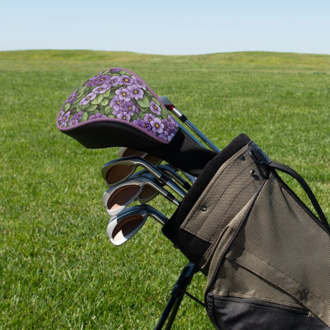 afrikanische Violet-Blume Golf Headcover (In SItu)