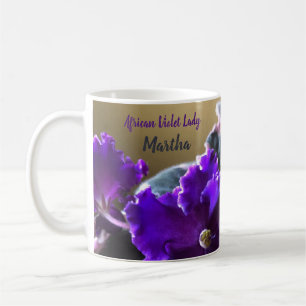 Afrikanische Violettaderin personalisierte Mug-Cup Kaffeetasse
