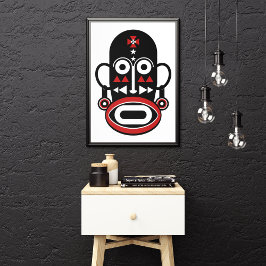 Afrikanische Volksmaske Leinwanddruck