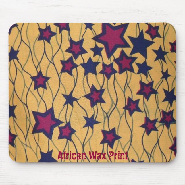 Afrikanische Wachs-Druck-Mausunterlagen Mousepad (Vorne)