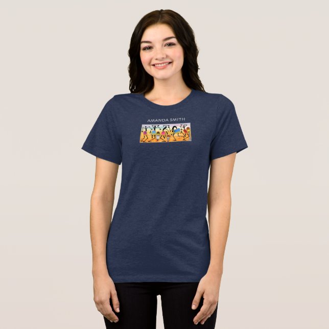 afrikanische Wasserfarbe, Phantastischer Kenyan-Ta Tri-Blend Shirt (Vorderseite voll)