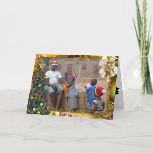 Afrikanische Weihnachtskarte Feiertagskarte