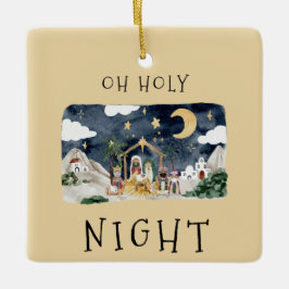 Afrikanische Weihnachtskarte Keramikornament