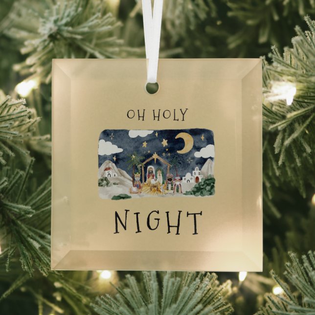 Afrikanische Weihnachtskarte Ornament Aus Glas (Insitu)