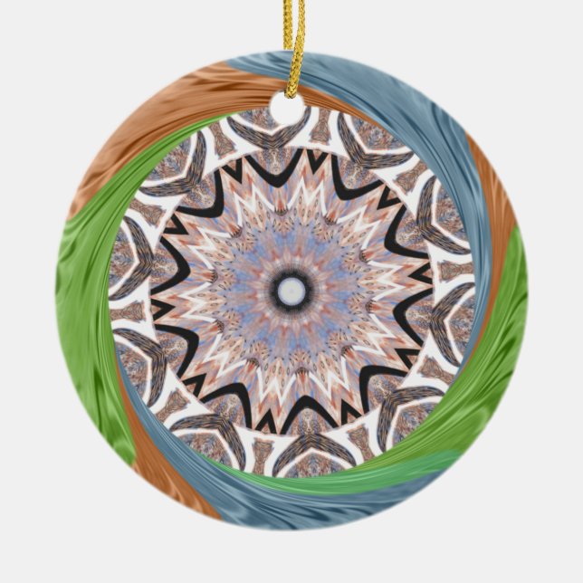 afrikanische Whirlkunst Keramikornament (Vorne)