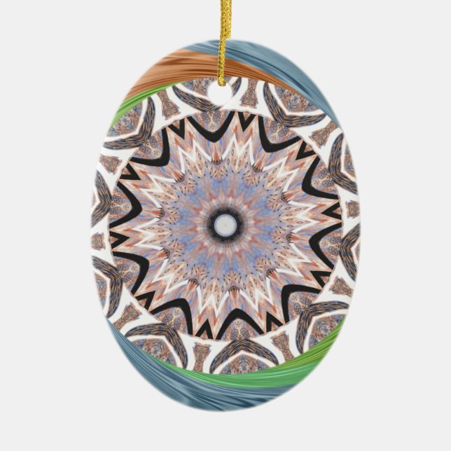 afrikanische Whirlkunst Keramikornament (Vorne)