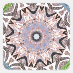 afrikanische Whirlkunst Quadratischer Aufkleber