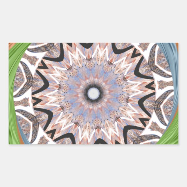 afrikanische Whirlkunst Rechteckiger Aufkleber (Vorderseite)