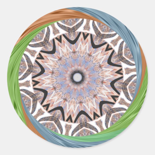 afrikanische Whirlkunst Runder Aufkleber (Vorderseite)