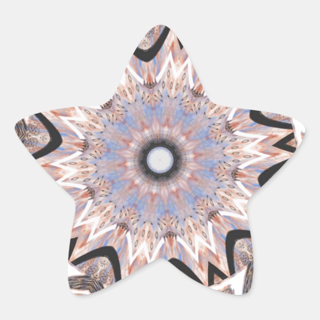 afrikanische Whirlkunst Stern-Aufkleber (Vorderseite)
