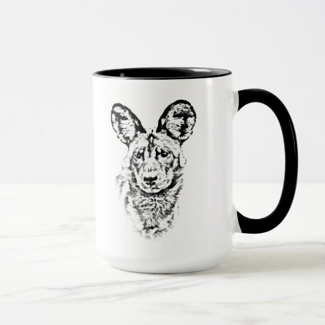 Afrikanische wilder HundeTasse - Afrika-Reihe Tasse (Rechts)