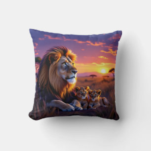 Afrikanische Wildlife Sunset Pilze Kissen