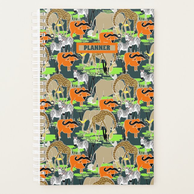 Afrikanische Wildtiere Planer (Vorderseite)